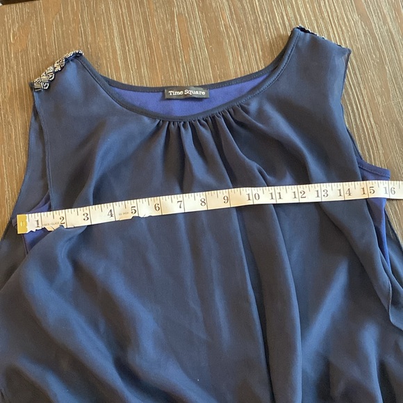 Time Square ladies navy blue dress in size small. - Picture 5 of 7